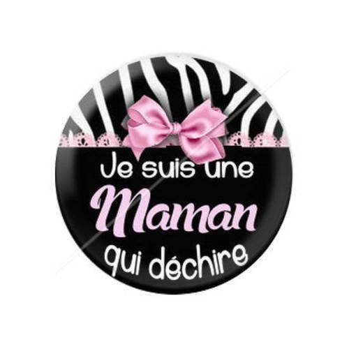 Cabochon résine a coller 25 mm maman f2 