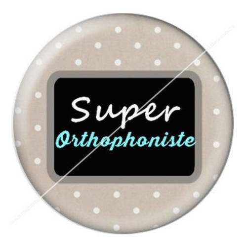 Cabochon résine a coller 25 mm pour orthophoniste 14 