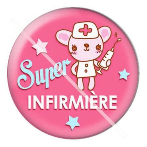 Cabochon résine a coller 25 mm pour infirmière 9 