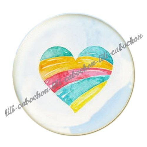 Cabochon résine a coller 25 mm licorne 10 