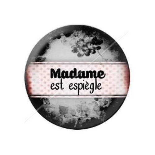 Cabochon résine a coller 25 mm madame 38 
