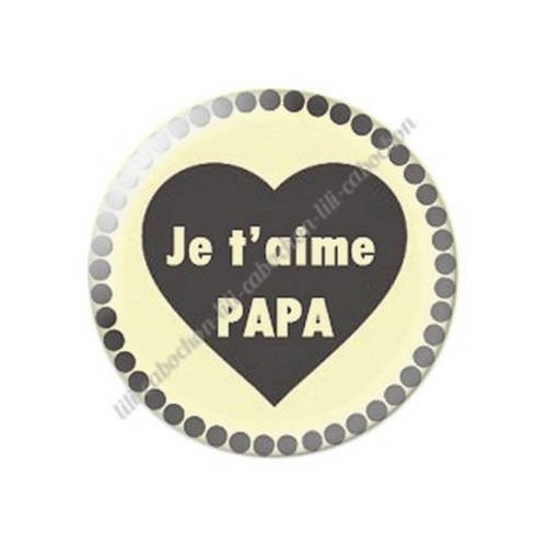 Cabochon résine a coller 25 mm papa 70 