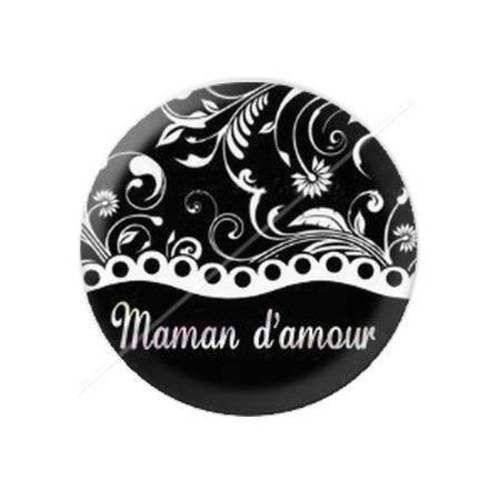 Cabochon résine a coller 25 mm pour maman b1 