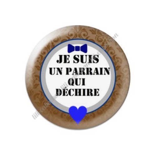 Cabochon résine a coller 25 mm parrain o17 