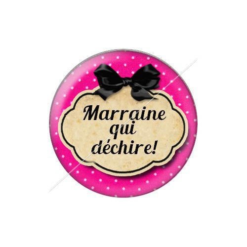 Cabochon résine a coller 25 mm marraine j25 