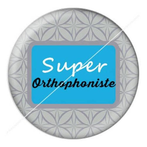 Cabochon résine a coller 25 mm pour orthophoniste 15 