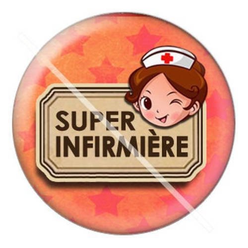 Cabochon résine a coller 25 mm pour infirmière 10 