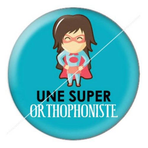 Cabochon résine a coller 25 mm pour orthophoniste 12 