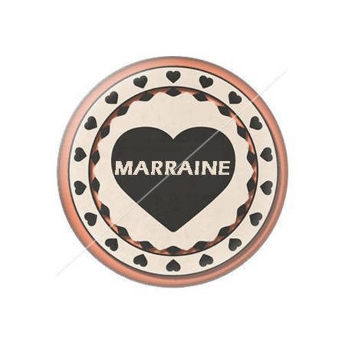 Cabochon résine a coller 25 mm marraine j6 