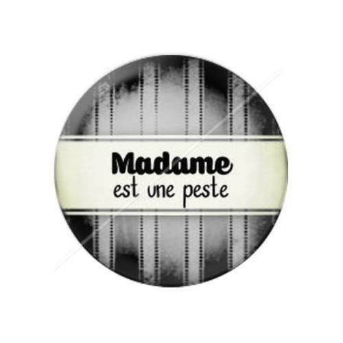 Cabochon résine a coller 25 mm madame 39 