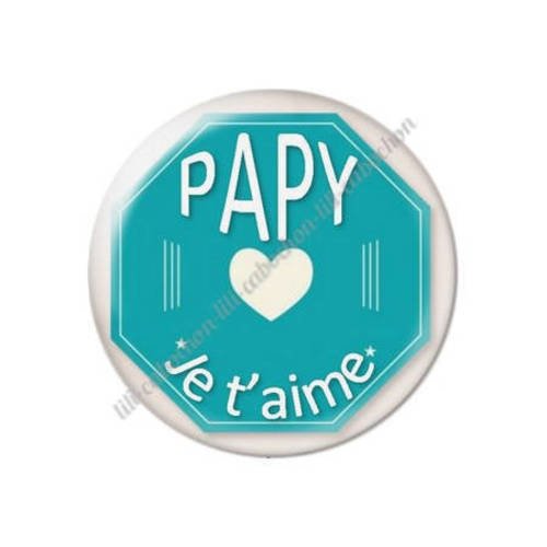 Cabochon résine a coller 25 mm papy 33 