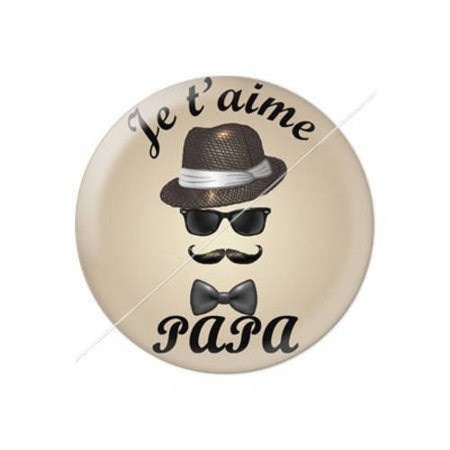 Cabochon résine a coller 25 mm pour papa h2 