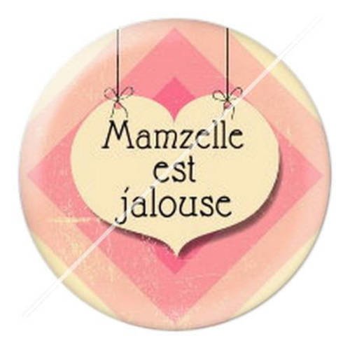 Cabochon résine a coller 25 mm mamzelle jalouse 5 