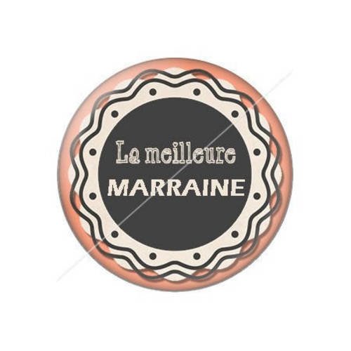 Cabochon résine a coller 25 mm marraine j8 