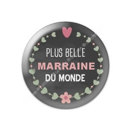 Cabochon résine a coller 25 mm marraine f16 