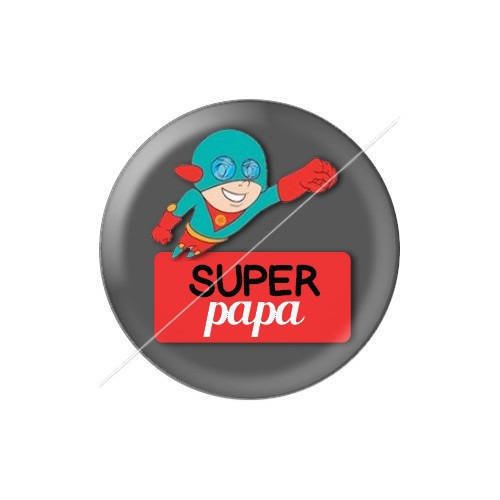 Cabochon résine a coller 25 mm papa j2 