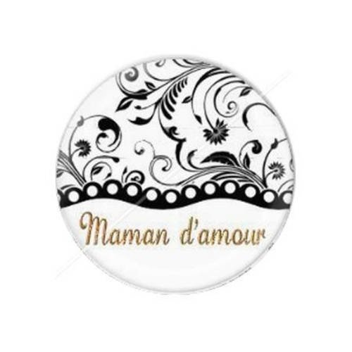 Cabochon résine a coller 25 mm pour maman b3 