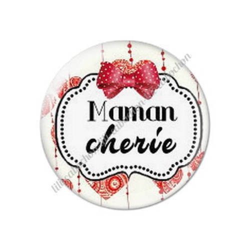 Cabochon résine a coller 25 mm maman v67 