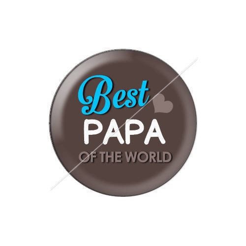 Cabochon résine a coller 25 mm papa j1 