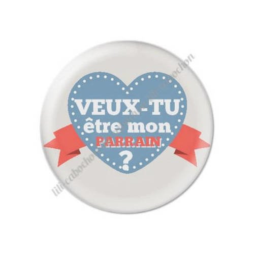 Cabochon résine a coller 25 mm veux-tu être mon parrain ? 8 