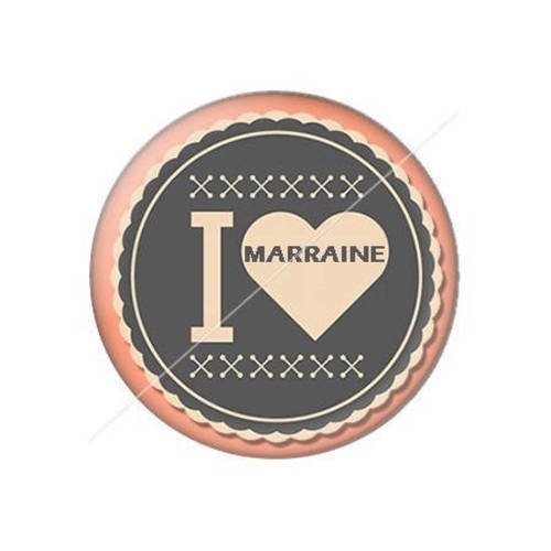 Cabochon résine a coller 25 mm marraine j7 