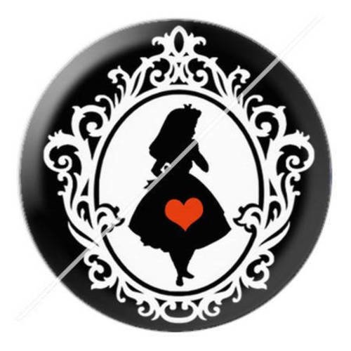 Cabochon résine a coller 25 mm alice 14 