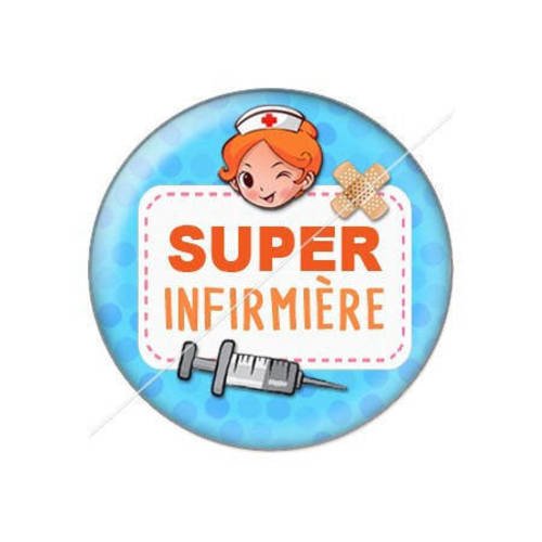 Cabochon résine a coller 25 mm super infirmière 15 