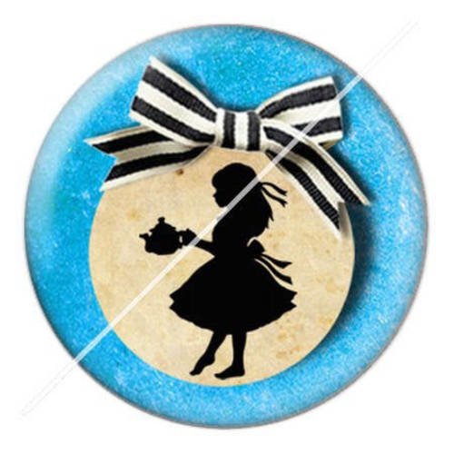 Cabochon résine a coller 25 mm alice 13 