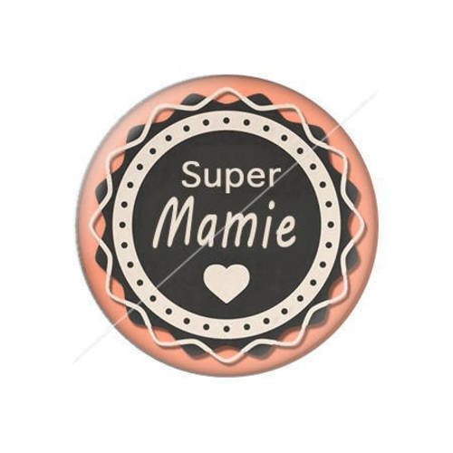 Cabochon résine a coller 25 mm mamie j2 