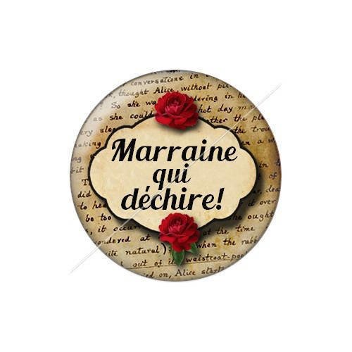 Cabochon résine a coller 25 mm marraine j28 