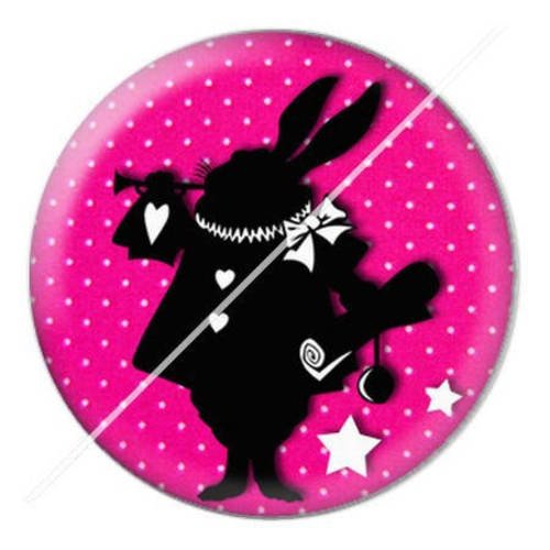 Cabochon résine a coller 25 mm alice 15 