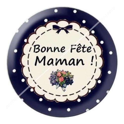 Cabochon résine a coller 25 mm maman 6 