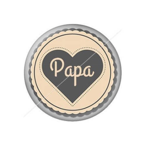 Cabochon résine a coller 25 mm papa j14 