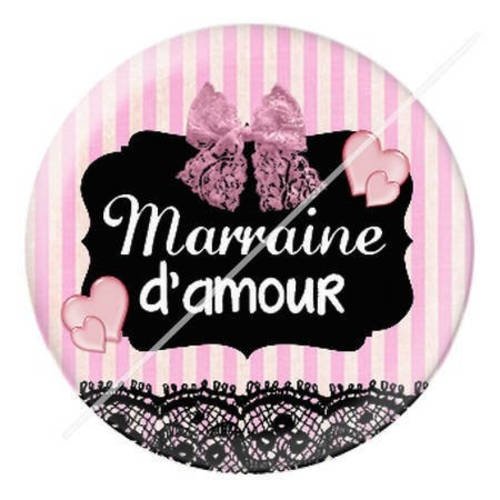 Cabochon résine a coller 25 mm pour marraine b8 