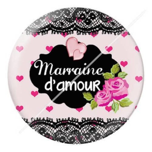 Cabochon résine a coller 25 mm pour marraine b5 