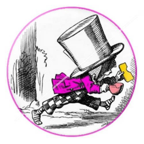 Cabochon résine a coller 25 mm à alice c12 