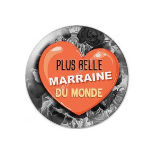 Cabochon résine a coller 25 mm marraine f21 