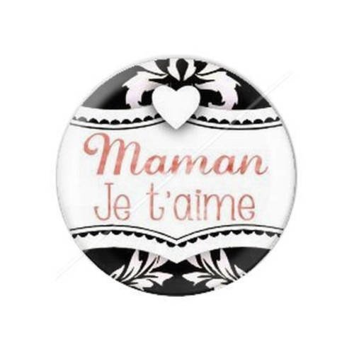 Cabochon résine a coller 25 mm pour maman b7 