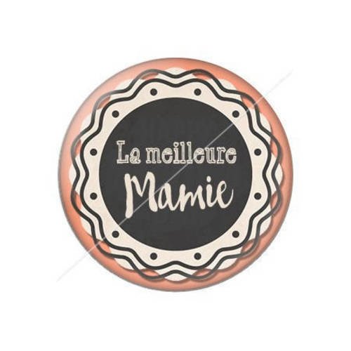Cabochon résine a coller 25 mm mamie j10 
