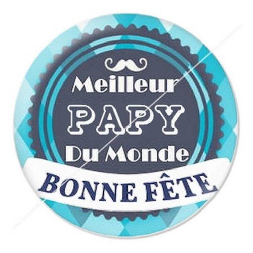 Cabochon résine a coller 25 mm pour fête papy papi 1 