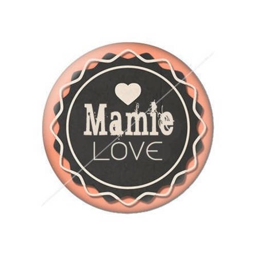Cabochon résine a coller 25 mm mamie j8 