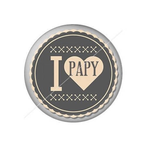 Cabochon résine a coller 25 mm papy j13 