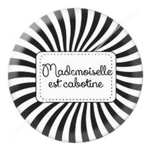Cabochon résine a coller 25 mm mademoiselle 15 