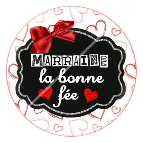 Cabochon résine a coller 25 mm pour marraine 12 