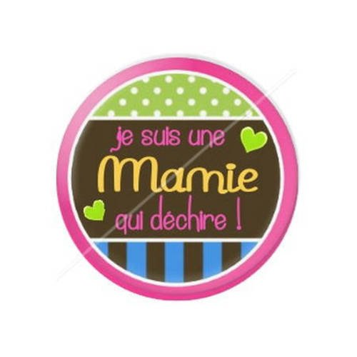 Cabochon résine a coller 25 mm mamie f3 