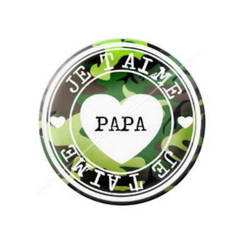 Cabochon résine a coller 25 mm papa 2 