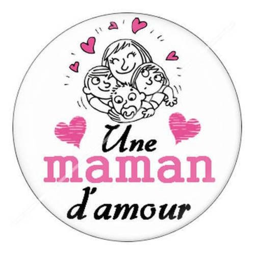 Cabochon résine a coller 25 mm pour maman c11 