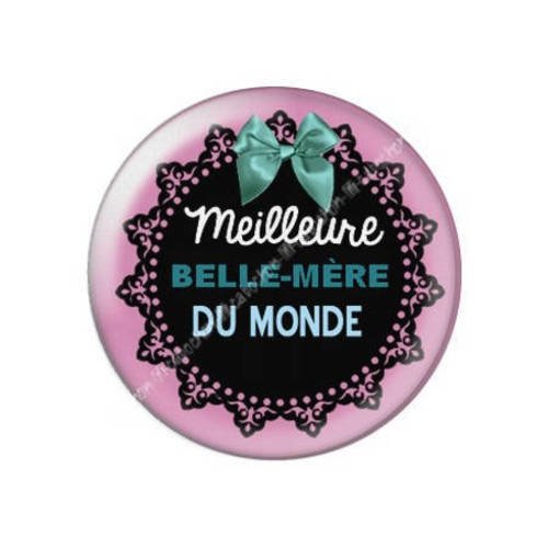 Cabochon résine a coller 25 mm belle-mère b9 