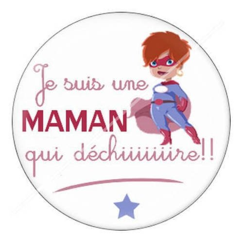 Cabochon résine a coller 25 mm pour maman c9 
