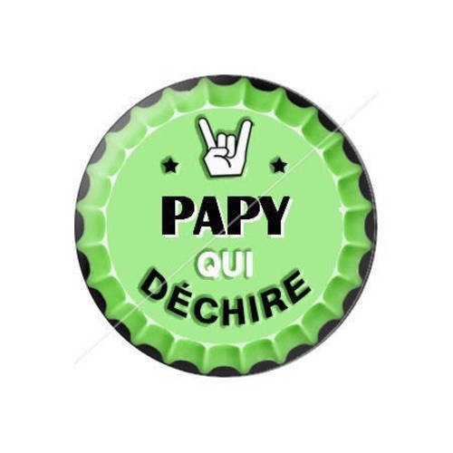 Cabochon résine a coller 25 mm papy j3 